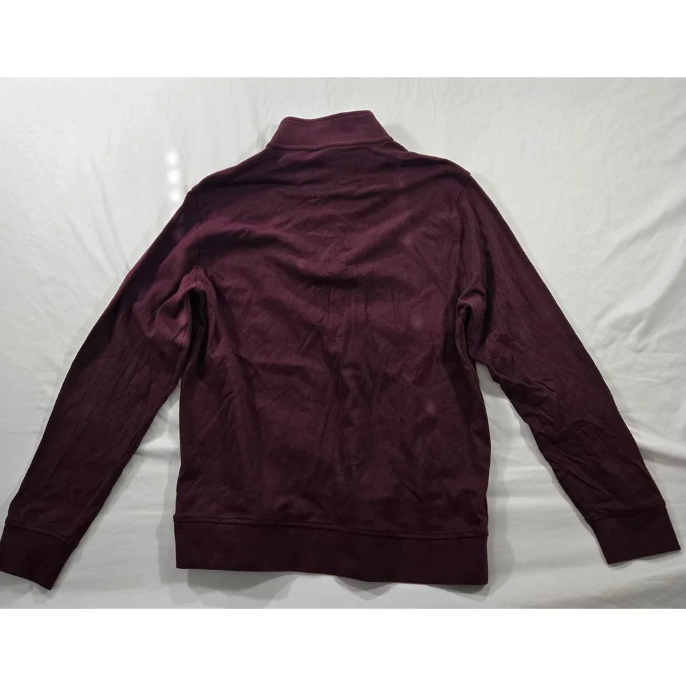 Ted Baker Mens Half Zip Sweater Large L Maroon Burgundy Pullover New With Tags